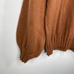 New In Rust Red Orange Mock Neck Knit Pullover Sweater Women's Size Medium M Photo 2