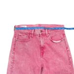 Gap Cheeky Straight High Rise Acid Wash Pink Jeans Womens Size 29/8R Barbie Photo 3
