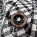 Habitat  Women's Black White Plaid Button Down Shirt Size S Lagenlook Oversized Photo 6