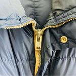 Vintage COMFY Goose Down Long Puffer Coat Blue Belted Seattle USA 70s 80s Size L Photo 6