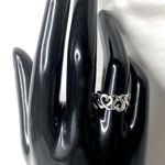 Tiffany & Co. Peretti 925 Sterling Silver Triple Heart Ring Blue Box Dust Bag Photo 3