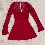 House Of CB NWOT  Jennica Red Rose Satin And Lace Mini Dress sz XS Photo 0