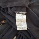 Naïf  Black Floral Print Sheer Overlay Blouse w/ Built-In Tank Top Photo 5