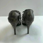 New York Transit  Sandals Shoes‎ Women’s Size 6 Jeweled Bronze Color Caged Heels Photo 3