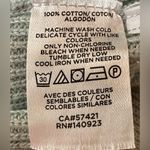 Loft  Textured Split Neck Sweater 100% Cotton, Sage Green. Size Large. Photo 6