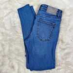 ZARA Z1975 Denim Distressed Glitter Tuxedo Stripe Skinny Jeans Size 4 Photo 8