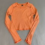 Wild Fable  Long Sleeve Ribbed Top With Contrast Stitching Photo 3