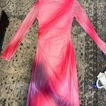 Merokeety pink mesh maxi dress  Photo 0
