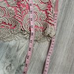 Eliza J  Pink Brocade Overlay Lace Sheath Dress Photo 8