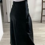Black Silky Midi Fit and Flare Skirt / Size XS Photo 3