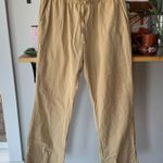 Amazon Khaki Tan Linen Cotton Drawstring Wide Leg Beach Pants Size Large Photo 6