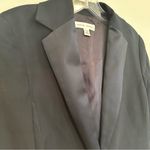 Banana Republic  Stretch‎ Career Blazer Women's 6 Navy Satin Trim Holiday Lined Photo 2