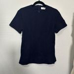 MM LaFleur The Krader Top Textured Ponte Navy Blue XS Minimalist Capsule Work Photo 0