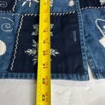 Tantrums S denim vest winter holiday snowflake mittens embroidered patchwork Blue Photo 7