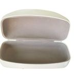 Michael Kors  White Oversized Textured Hardshell Clam Sunglasses Glasses Case Photo 8