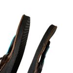 Global Girls Womens Size 37 US 7 Beaded Leather Sandals Tribal Wedge‎ Shoes Photo 6