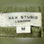 Max edition  London M Linen Blend Wide-Leg Pants in Olive Green Photo 7