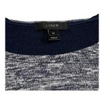 J.Crew Navy Color Block Acrylic & Wool Blend Sweater Size M Old Money Breathable Photo 2