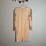 Vintage silk beaded long sleeve dress Pink Size 6 Photo 5
