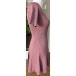 Lulus ~ NWT ~  ~ Time to Twirl Mauve Ribbed Short Sleeve Skater Mini Dress ~ XS Photo 2