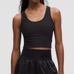 Lululemon  Power Pivot Black Reversible V Neck Ribbed Tank Top Black XXXS Photo 0