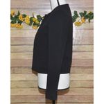 Mango Suit Black Open Front Crop Jacket Size XS Pockets Ribbed Career Casual Photo 5