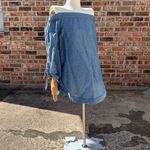 Free People  Show Me Some Shoulder linen top in Chambray / S /Excellent condition Photo 7