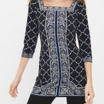 White House | Black Market Size Small Square Neck tunic blouse NWT Mini Dress WHBM Photo 0