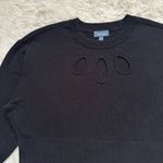 Modcloth Top Slice Of Life Sweater Cutouts Knit Long Sleeve Black Sz 2X NWT New Photo 5
