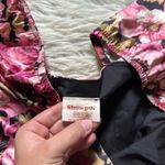 SHOWPO Chloie Puff Sleeve Drape Mini Dress In Boudoir Blooms Pink Size 8 Photo 7