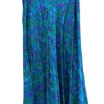 Adrianna Papell Vintage Silk Skirt Suit Paisley Blue Green Purple Fitted Size 8 Photo 7