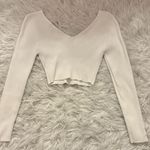 Love Tree White Long Sleeve Crop Top  Photo 1