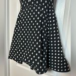 Alice + Olivia  Tanner Polkadot Mini Dress Black V-neck Women Size 0 Fit & Flare Photo 6