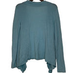 Talbots Womens Open Sweater Size Medium Teal 100% Merino Wool Knit Long Sleeve Photo 3