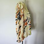 Madewell  Antique Cream Brushing Up Vmeck Ruffle Cuff Blouse Size Medium Photo 3