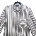 Zac And Rachel Womens Button Up Size XL Linen Career‎ Office Profession Business Gray Photo 3