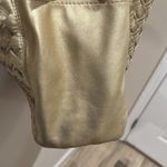Coach - North South Metallic Woven Leather Gold‎ Leather Shoulder Bag Tote F17099 Photo 8