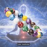 1pc 7 Chakra Reiki Healing Stone Bracelet Yoga Balance Energy Imitate Volcanic Multiple Photo 1