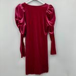Leith  Velvet Ruched Long Sleeve Mini Dress Fuschia Pink Size Medium Photo 4
