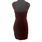 Cider Burgundy Velvet Corset Style Mini Dress Sweetheart Neckline Med Winter Christmas Photo 1