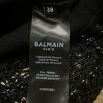 Balmain  Metallic Thread Long Sleeve Top and Three Button Wrap Mini Skirt Set Photo 5