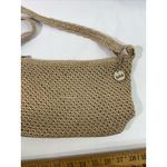 The Sak  Crochet Shoulder Bag Boho Hippie Crossbody Flap Top Zip Closure Tan Photo 1