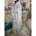 blouson dress kitten bow floral pink blue Green Size L Photo 3