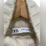 ZARA Cream Turtleneck Cable Knit Arm Sweater M-L Photo 6