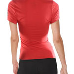 Reebok  Women's Large Red Crossfit Speedwick‎ Fitted Short Sleeve Workout T-Shirt Photo 1