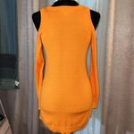 Michael Kors Size XS Orange Cold Shoulder Sweater Photo 7