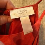 Loft  Red/Orange tie dye bottom Halter Maxi Dress size Large Photo 6