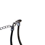 Lia Sophia De Orse Black & Silver Mother of Pearl Teardrop Necklace Photo 3