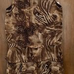 Voir Voir Animal Print Leopard Ruffle Sleeveless Mini Dress, size 14 Photo 12