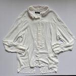 Michael Lauren  White Button-Up Shirt Criss Cross Back Size Large NWOT Photo 1